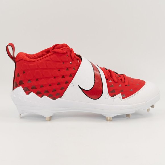 Nike Force Air Trout 6 Pro 'University Red' AR9815-600 Metal Baseball Cleats - Picture 2 of 10